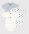 Set di body incrociati a maniche corte in cotone fantasia neonato multicolore