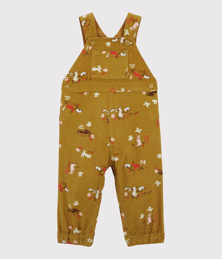 Salopette in velluto beb&egrave;. giallo/multicolore