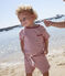 Shorts bambino in jersey fiammato a righe rosa PAPI/beige AVALANCHE