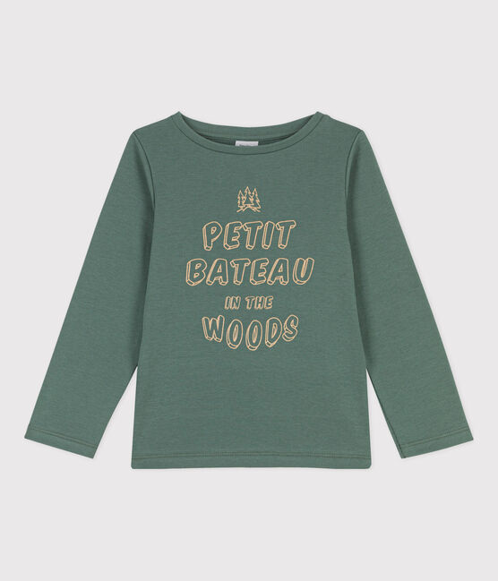 T-shirt a maniche lunghe in cotone bambino unisex  verde VALLEE
