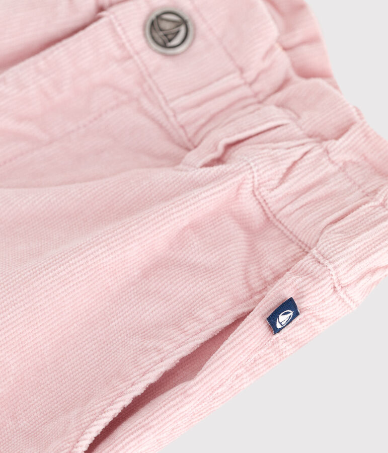 Pantaloni in velluto tinta unita bambina rosa JOLI