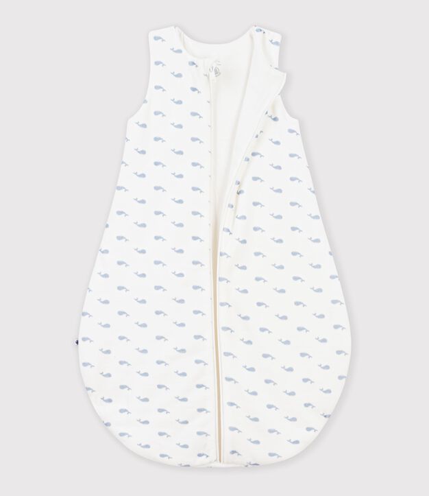 Sacco nanna in ciniglia con balene stampate neonato TOG 3 blu/blu