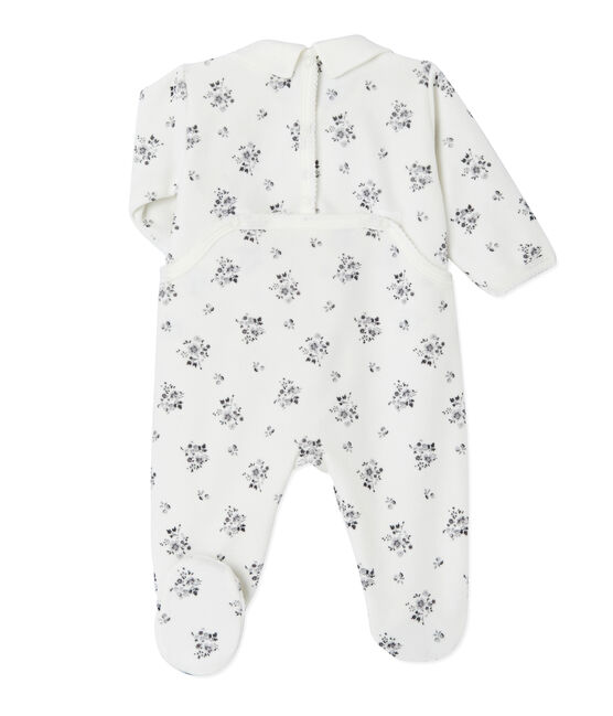 Tutina per bebé femmina stampata bianco LAIT/bianco MULTICO