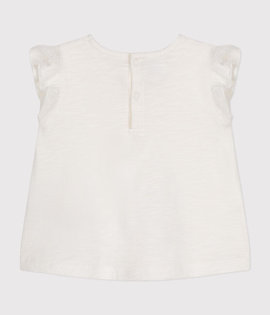 Blusa senza maniche in cotone per bebè bianco MARSHMALLOW