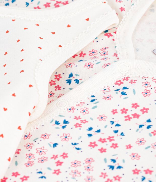 Set di tutine corte in cotone stampato neonato multicolore