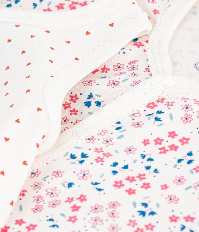 Set di tutine corte in cotone stampato neonato multicolore