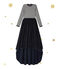Abito bambina a maniche lunghe effetto 2-in-1 Petit bateau x Marie-Agnès Gillot blu SMOKING/beige COQUILLE