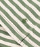 T-shirt LE BOXY in cotone rigato donna verde CROCO/ AVALANCHE