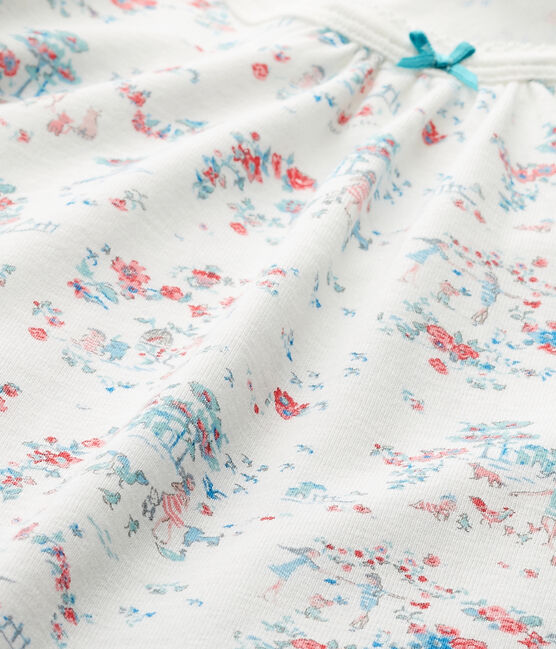 Camicia da notte per bambina stampata bianco LAIT/bianco MULTICO