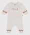 Completo 2 pezzi in maglia con stampa "P'tit Cœur" neonato beige MONTELIMAR/bianco MULTICO
