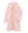 Vestaglia da bambino in pile rosa MINOIS/bianco MARSHMALLOW