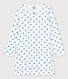 Camicia da notte a manica lunga con cuori blu bambina in cotone