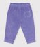 Pantaloni in velluto tinta unita neonato viola