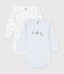 Lot de 2 bodies manches longues en coton. multicolore