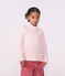 Dolcevita in cotone a righe bambina rosa/rosa