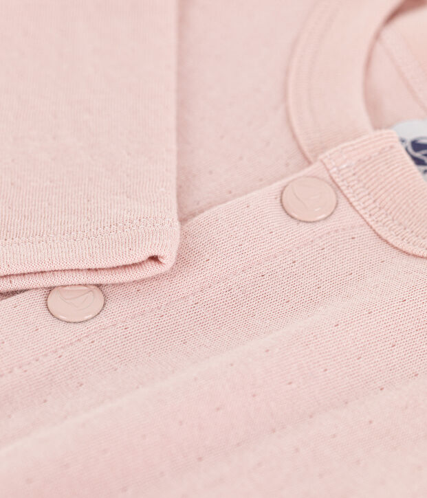 Cardigan beb&egrave; in tubique tinta unita rosa