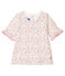 Blusa manica corta beb&egrave; femmina in fantasia. bianco/multicolore