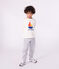 T-shirt a maniche lunghe in cotone con stampa bambino ecru MILK
