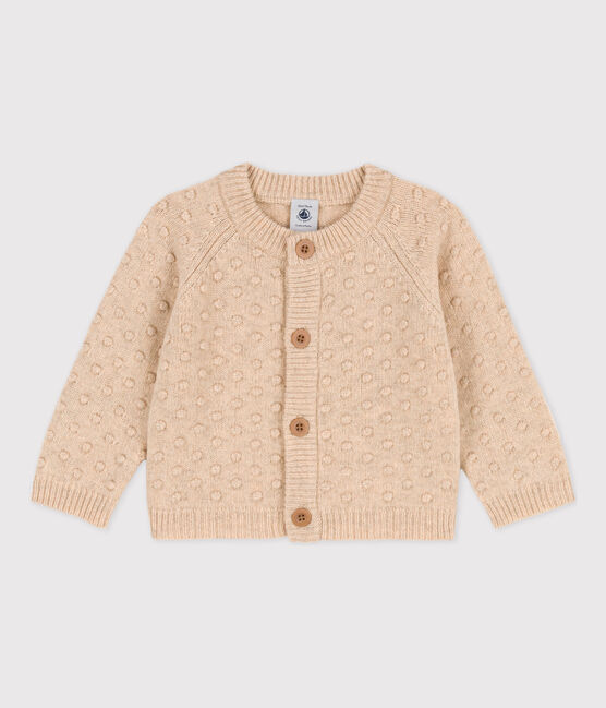 Cardigan in maglia di lana ecru AVALANCHE