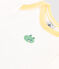 Body a maniche corte in cotone con stampa neonato bianco MARSHMALLOW