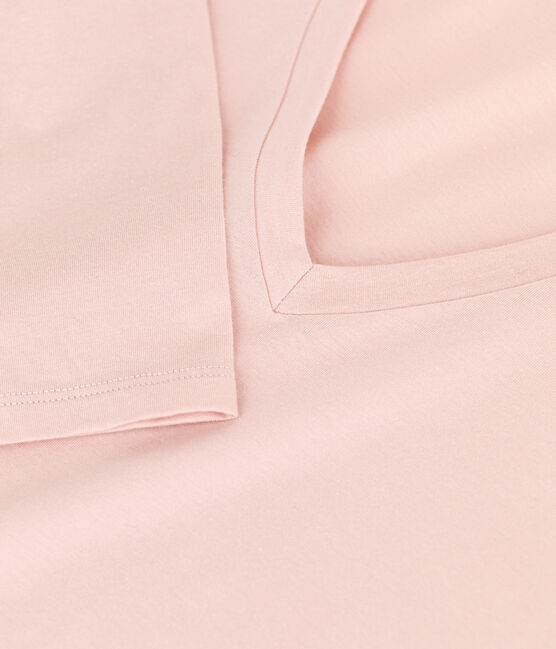 T-shirt La Regular scollo a V in cotone Donna rosa SALINE