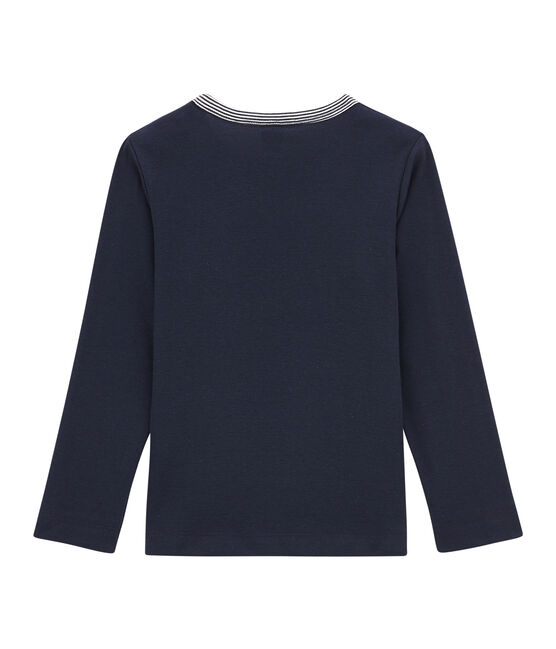 tee-shirta maniche lunghe bambino blu SMOKING