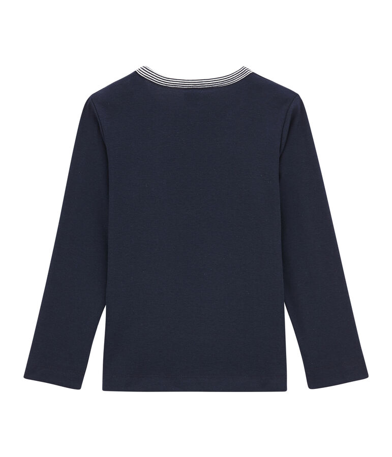 tee-shirta maniche lunghe bambino blu