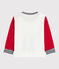 T-shirt colorblock bebè maschio bianco MARSHMALLOW/rosso TERKUIT