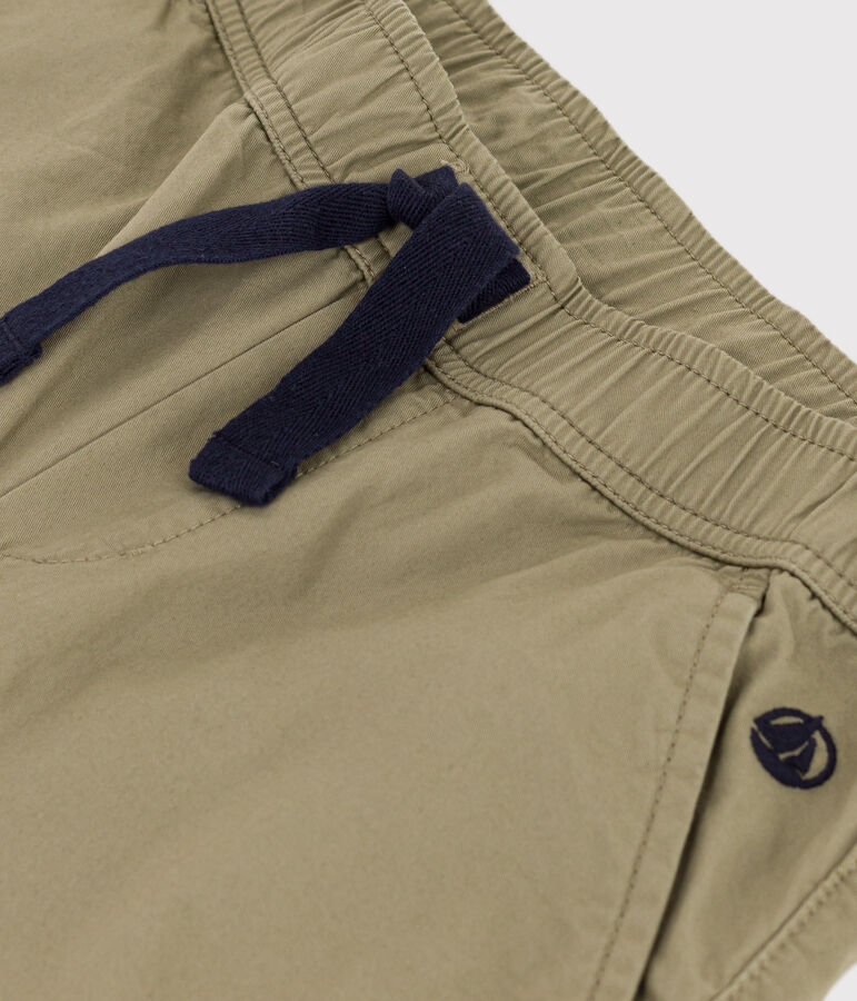 Pantaloni regular in serge di cotone bambino verde