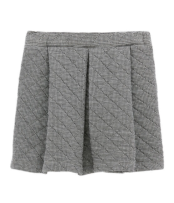 Gonna per bambina in tubique matelassé grigio CAPECOD/bianco MARSHMALLOW