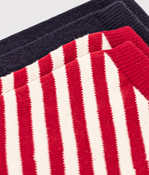 Confezione da 2 paia di calzini a righe bambino unisex multicolore