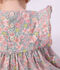 Abito neonata a maniche corte in cotone e bloomer abbinato con stampa a fiori blu/multicolore