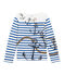 Marinière creativa per bambino bianco MARSHMALLOW/blu PERSE