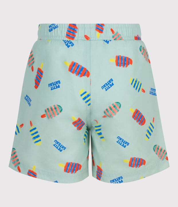 Shorts da mare bambino con stampa blu/multicolore