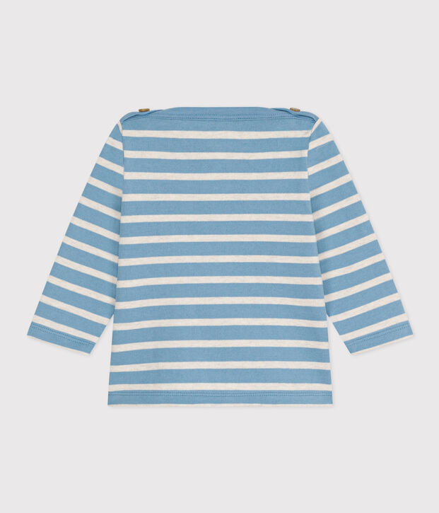 Marini&egrave;re in jersey spesso per beb&egrave; blu/beige
