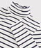 Dolcevita iconico in cotone a righe Donna bianco MARSHMALLOW/blu SMOKING