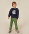 Maglia in tessuto felpato bambina/bambino blu SMOKING