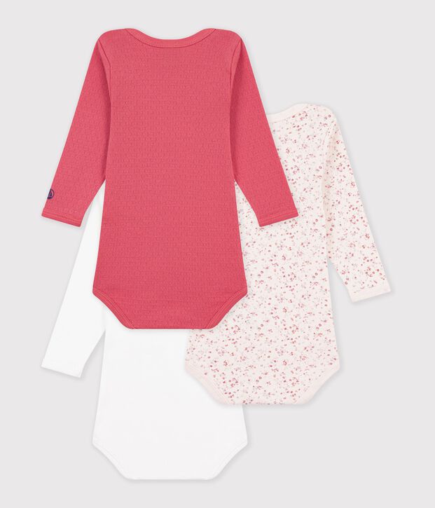Lot de bodies manches longues en coton multicolore