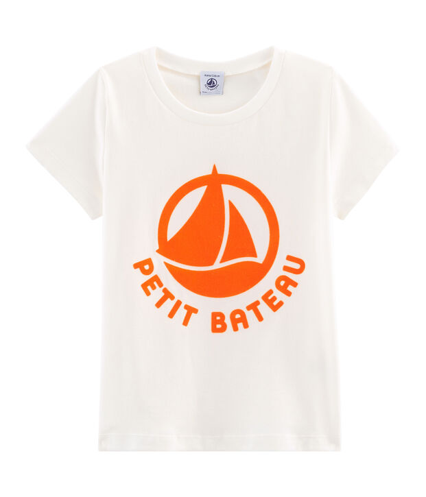 T-shirt logo bambino bianco