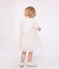 Abito a maniche corte con colletto in cotone e tulle neonato bianco MARSHMALLOW/rosa COPPER