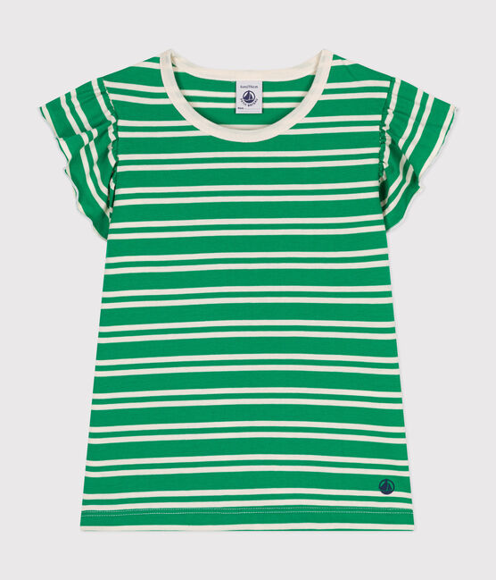 T-shirt bambina in jersey leggero a righe PRADO/ AVALANCHE