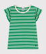 T-shirt bambina in jersey leggero a righe