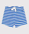 Shorts in cotone a righe neonato. blu PORCELANA/ MARSHMALLOW