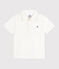 Polo a maniche corte in cotone tinta unita bambino bianco MARSHMALLOW
