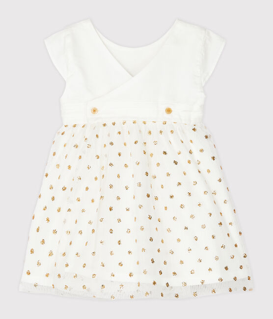 Abito bebè femmina bianco MARSHMALLOW/giallo OR