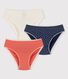 Confezione da 3 slip a pois bambina in cotone ed elastam
