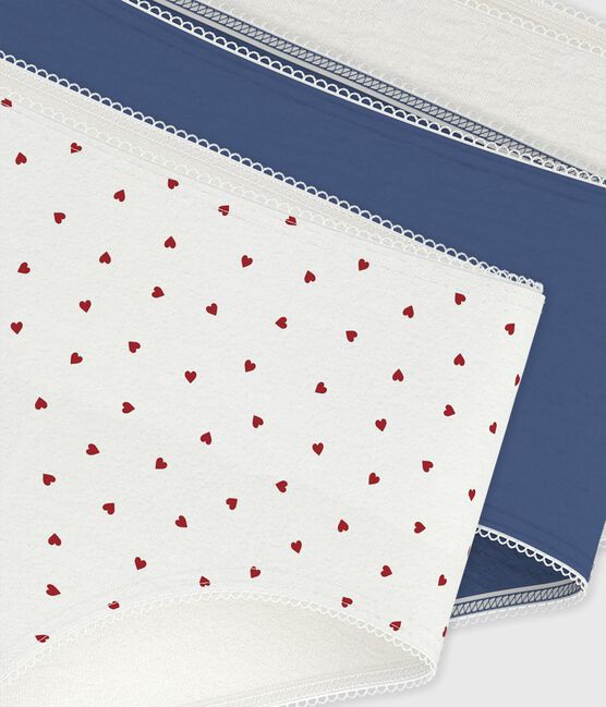 Set di shorty in misto cotone ed elastan con stampa a cuori bambino variante 1