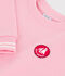 Felpa in cotone tinta unita bambina rosa