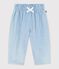 Pantaloni in chambray neonata blu