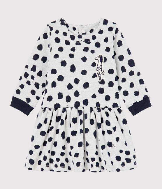 Abito a maniche lunghe da bebè femmina Jean Jullien bianco MARSHMALLOW/ DOTTIES